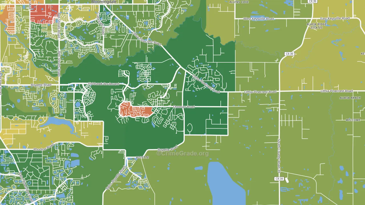 33547, FL Map of Theft Rates