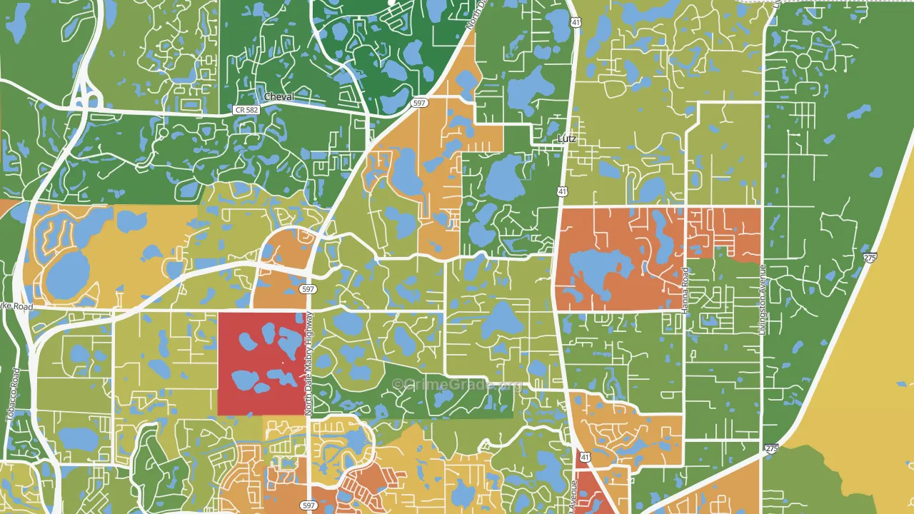 33548, FL Map of Theft Rates