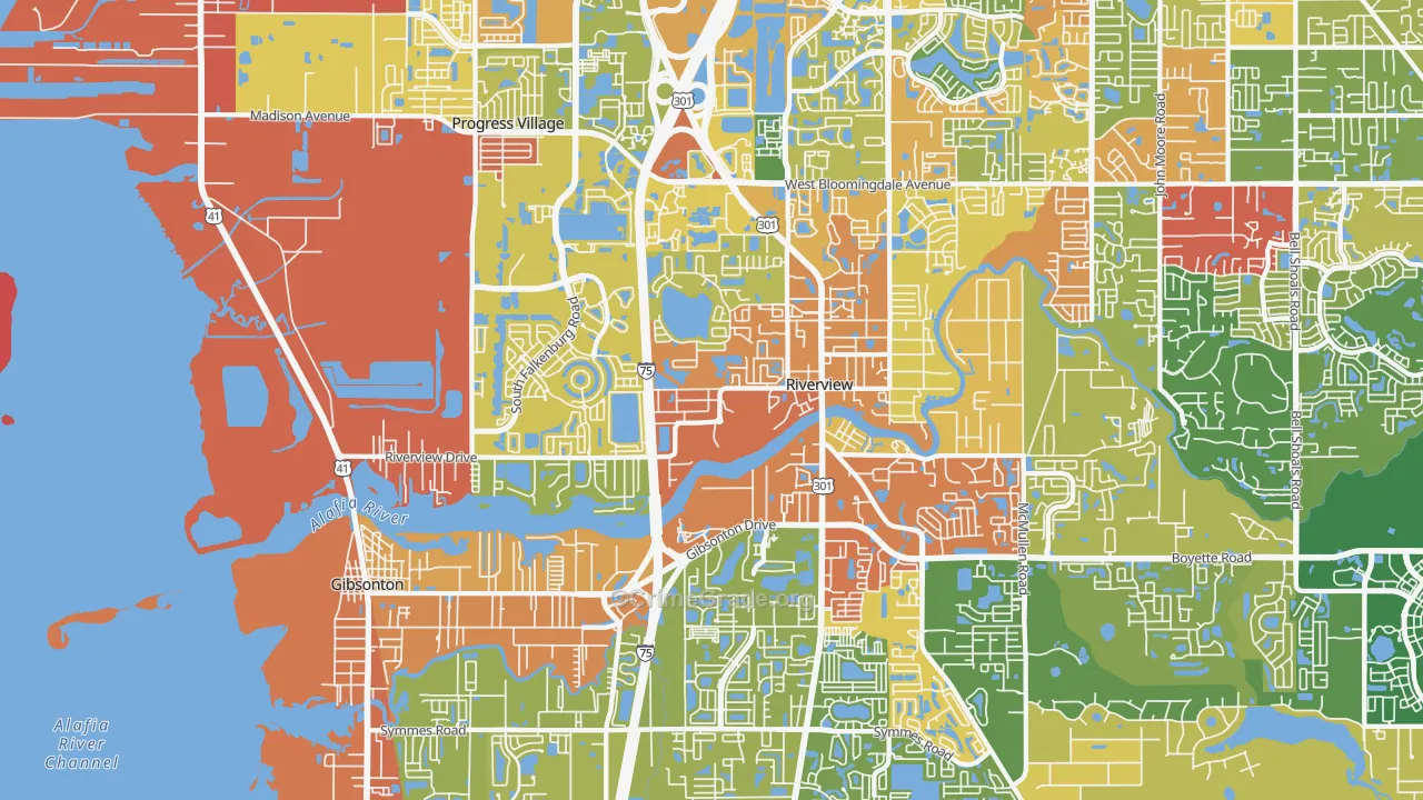 33578, FL Map of Theft Rates