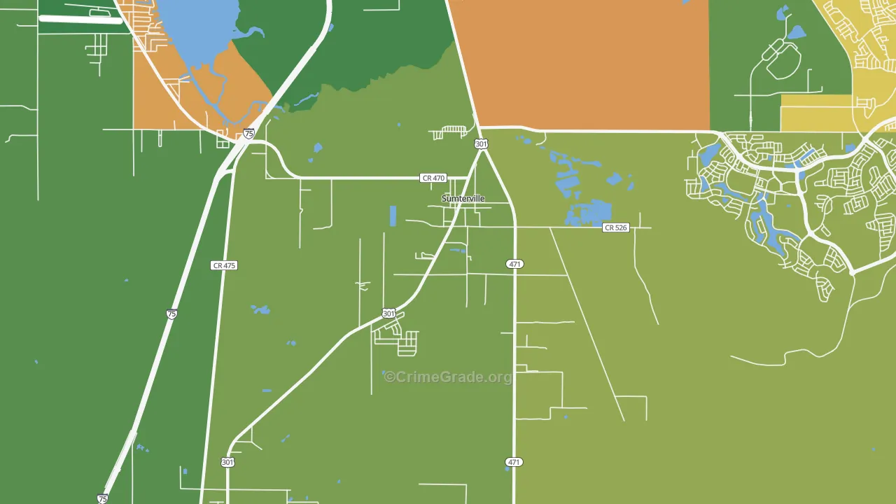 33585, FL Map of Theft Rates