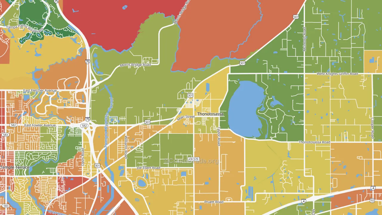 33592, FL Map of Theft Rates