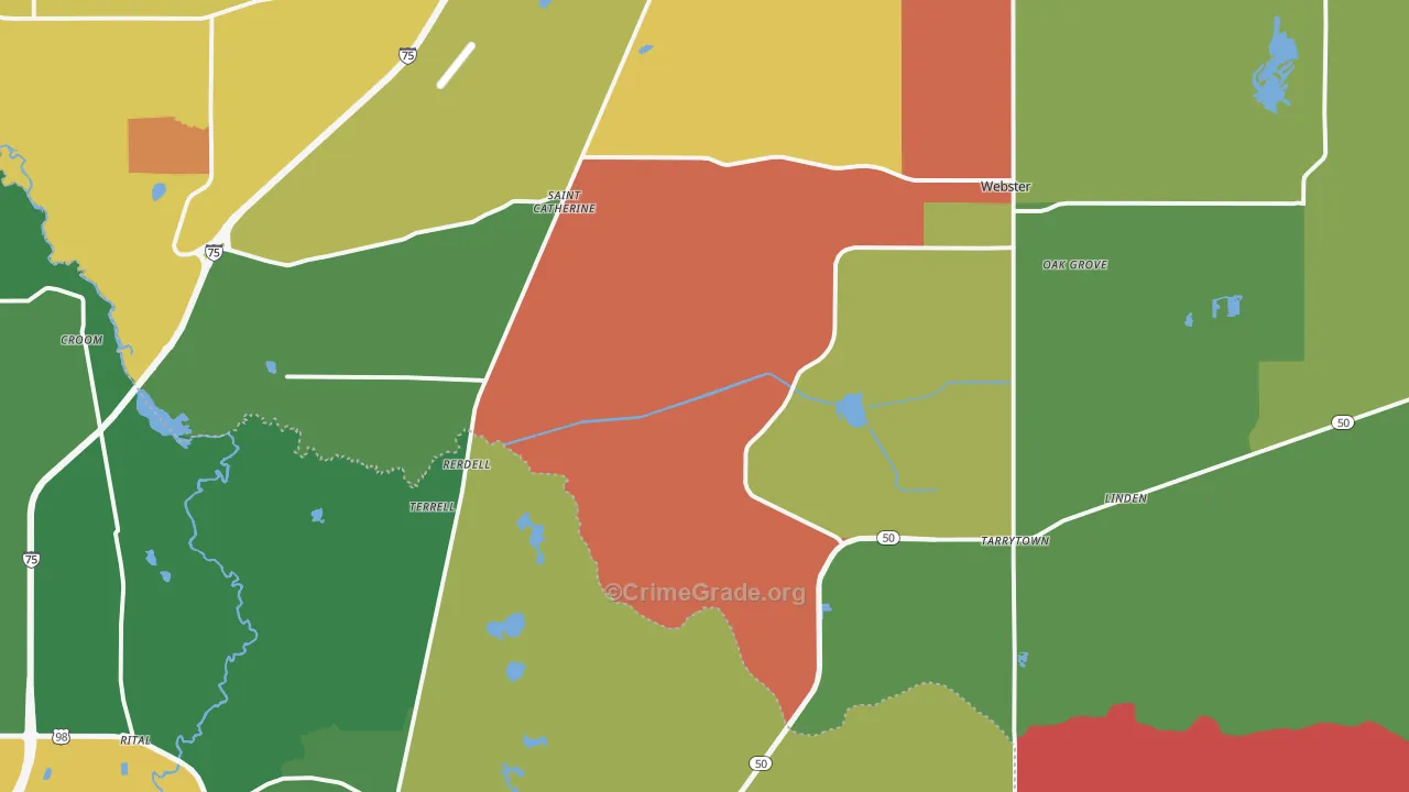 33597, FL Map of Theft Rates