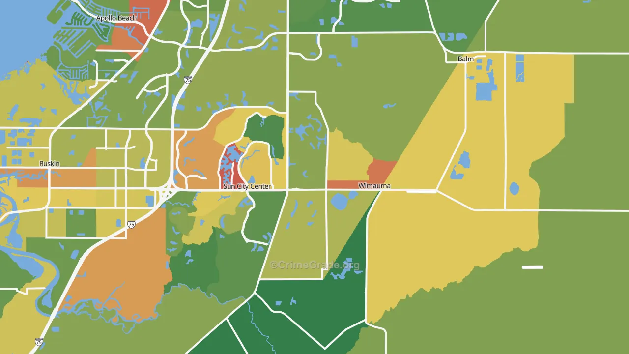 33598, FL Map of Theft Rates