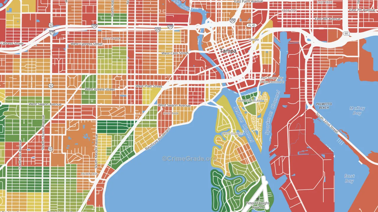 33606, FL Map of Theft Rates