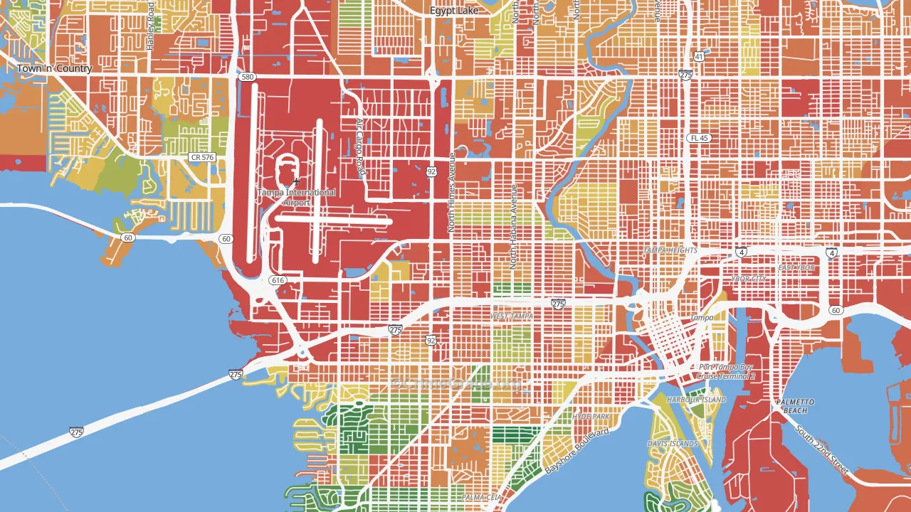 33607, FL Map of Theft Rates