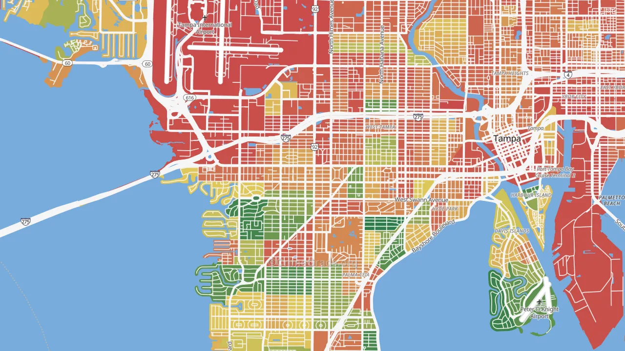 33609, FL Map of Theft Rates