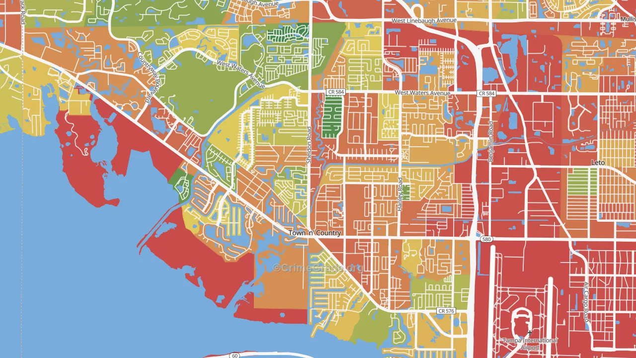 33615, FL Map of Theft Rates