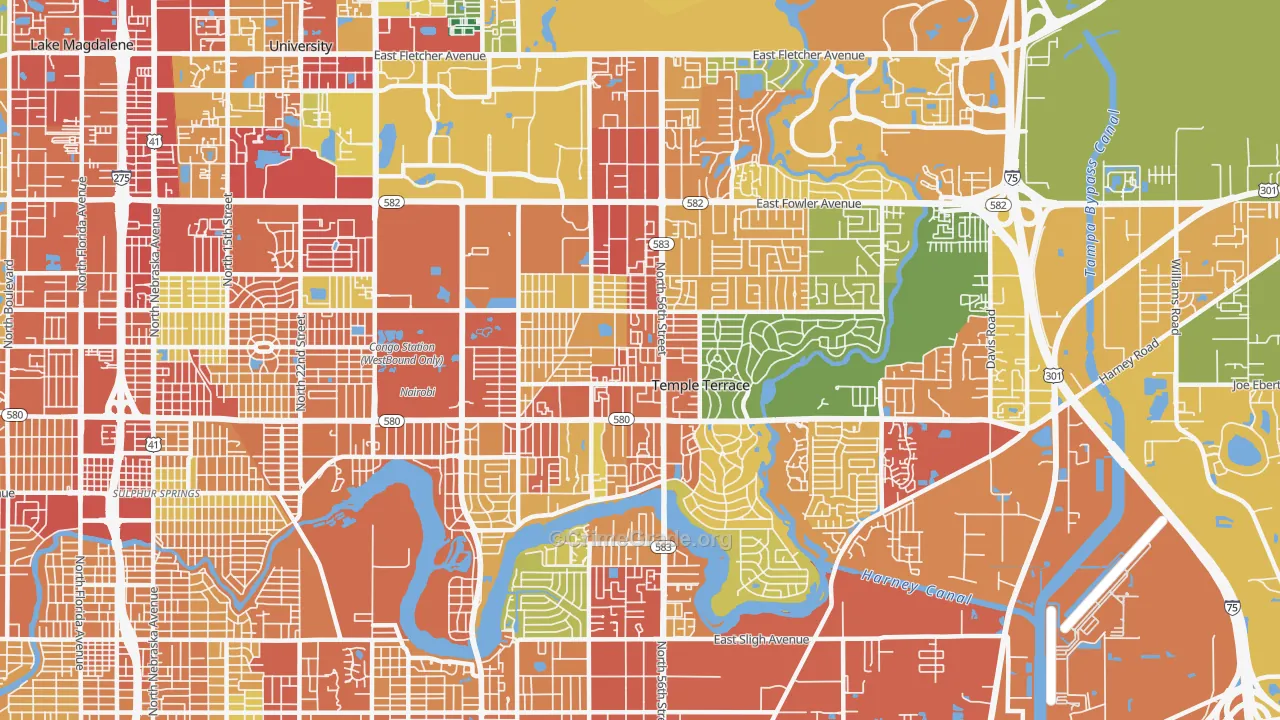 33617, FL Map of Theft Rates