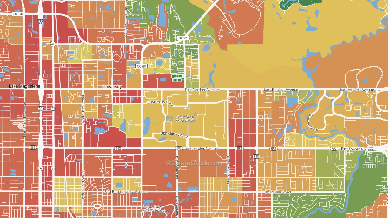 33620, FL Map of Theft Rates