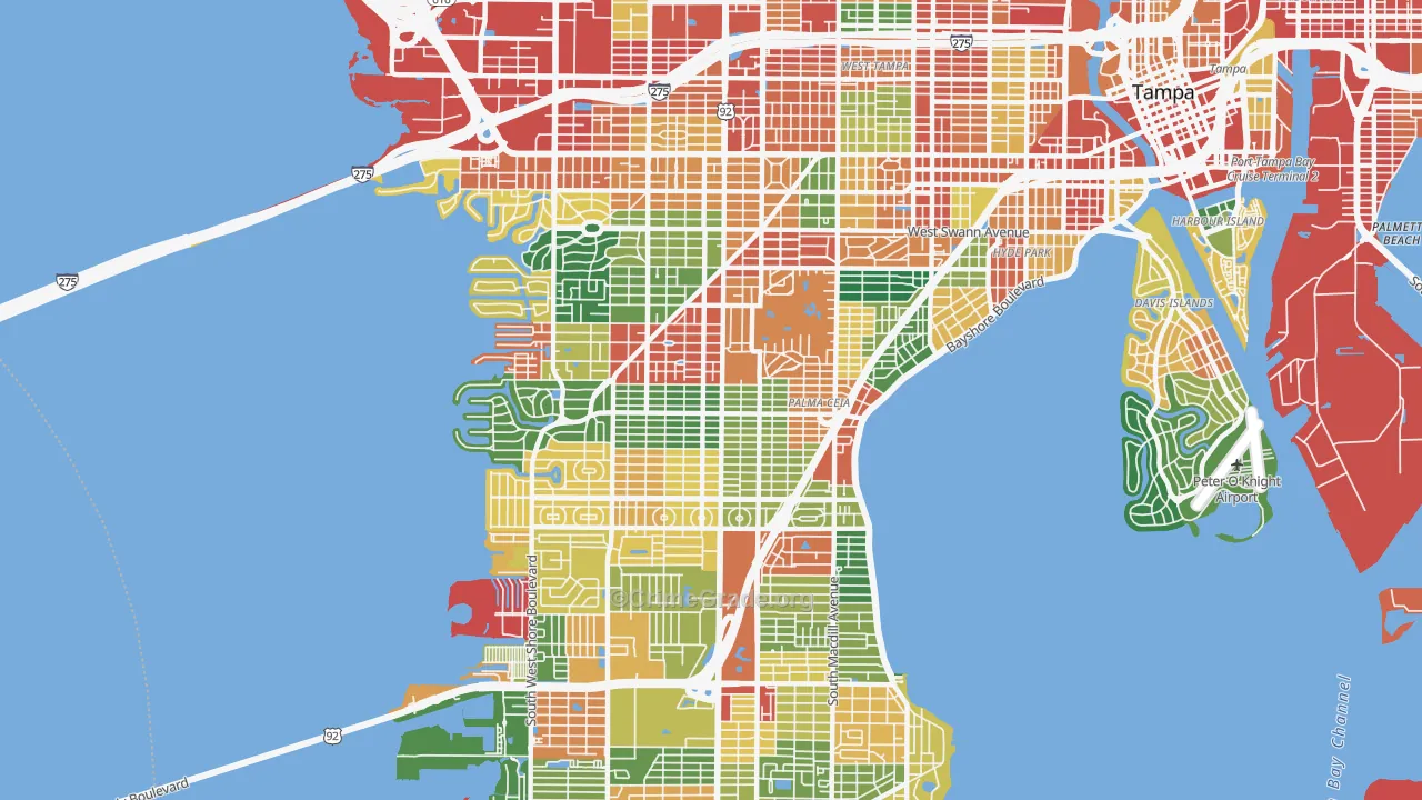 33629, FL Map of Theft Rates