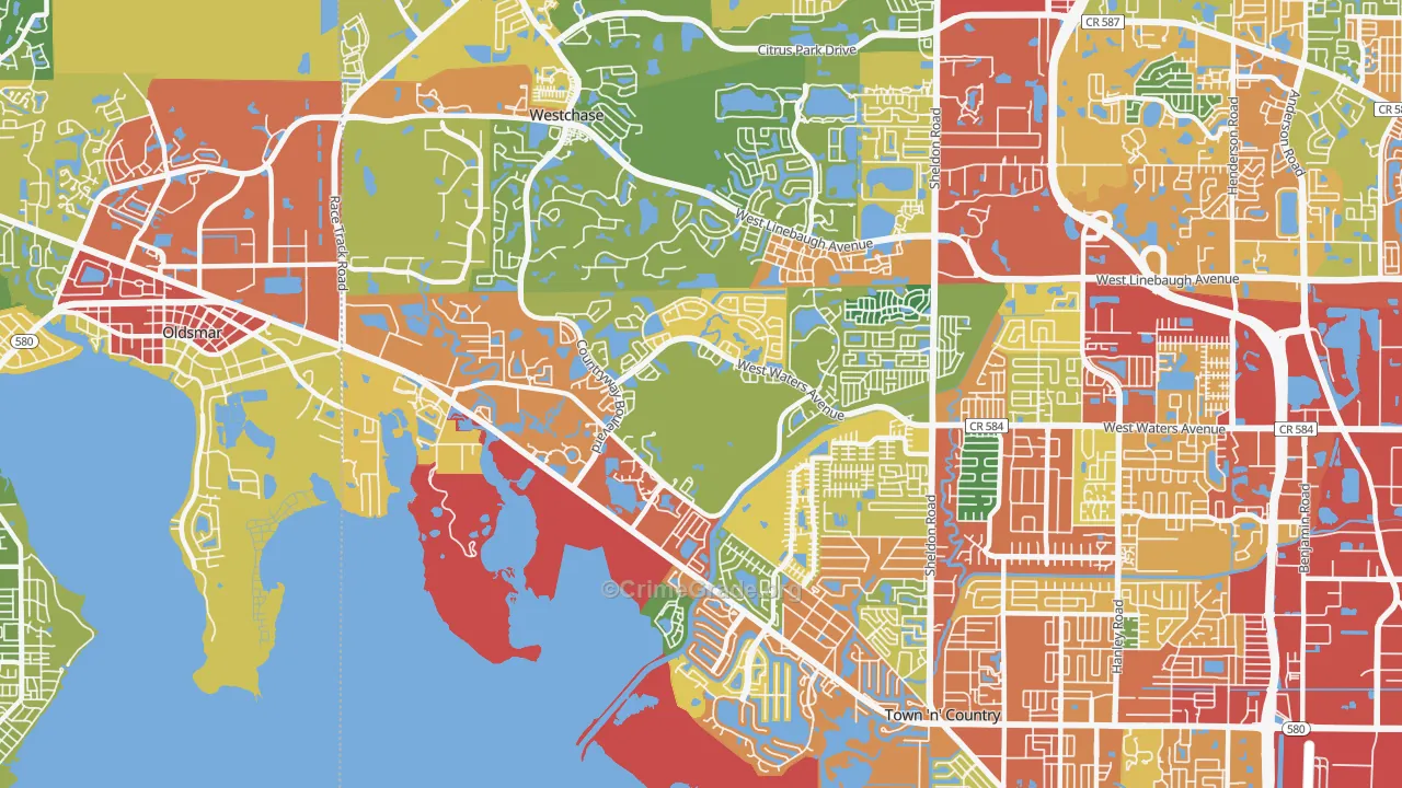 33635, FL Map of Theft Rates