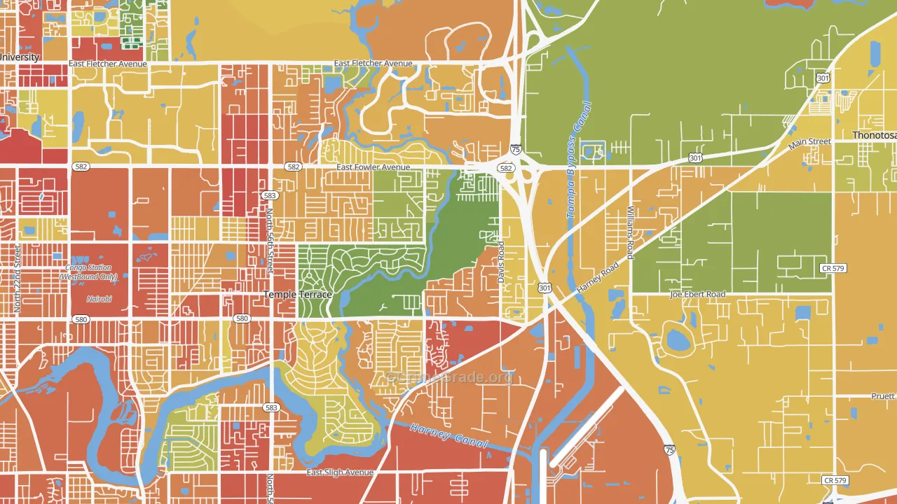33637, FL Map of Theft Rates