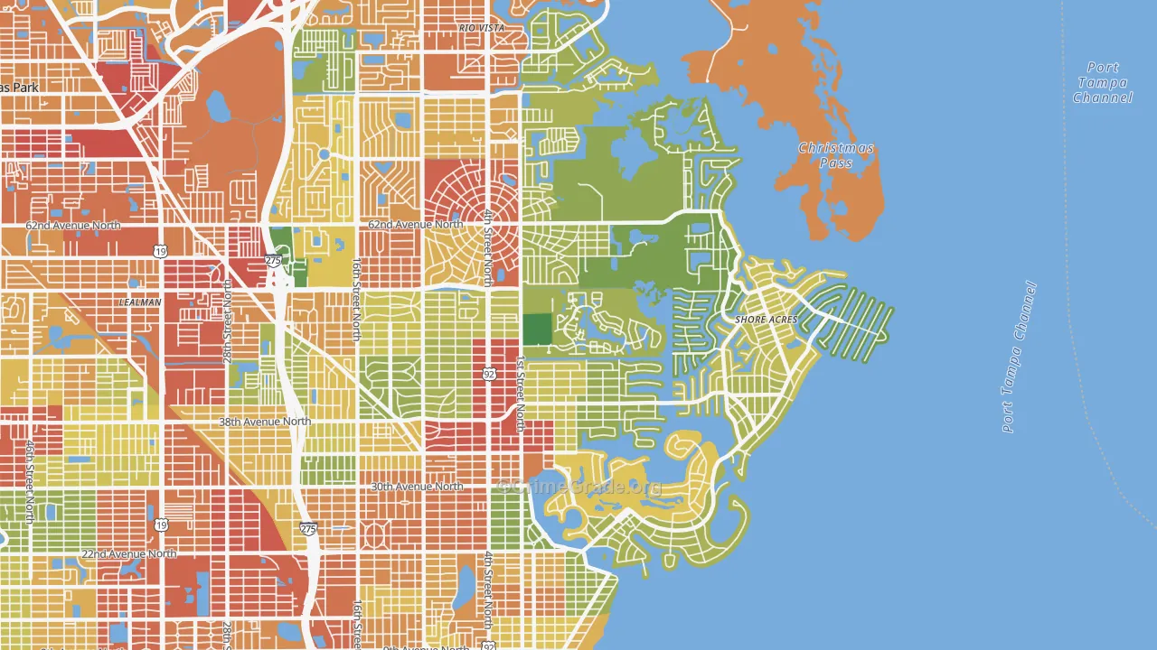 33703, FL Map of Theft Rates
