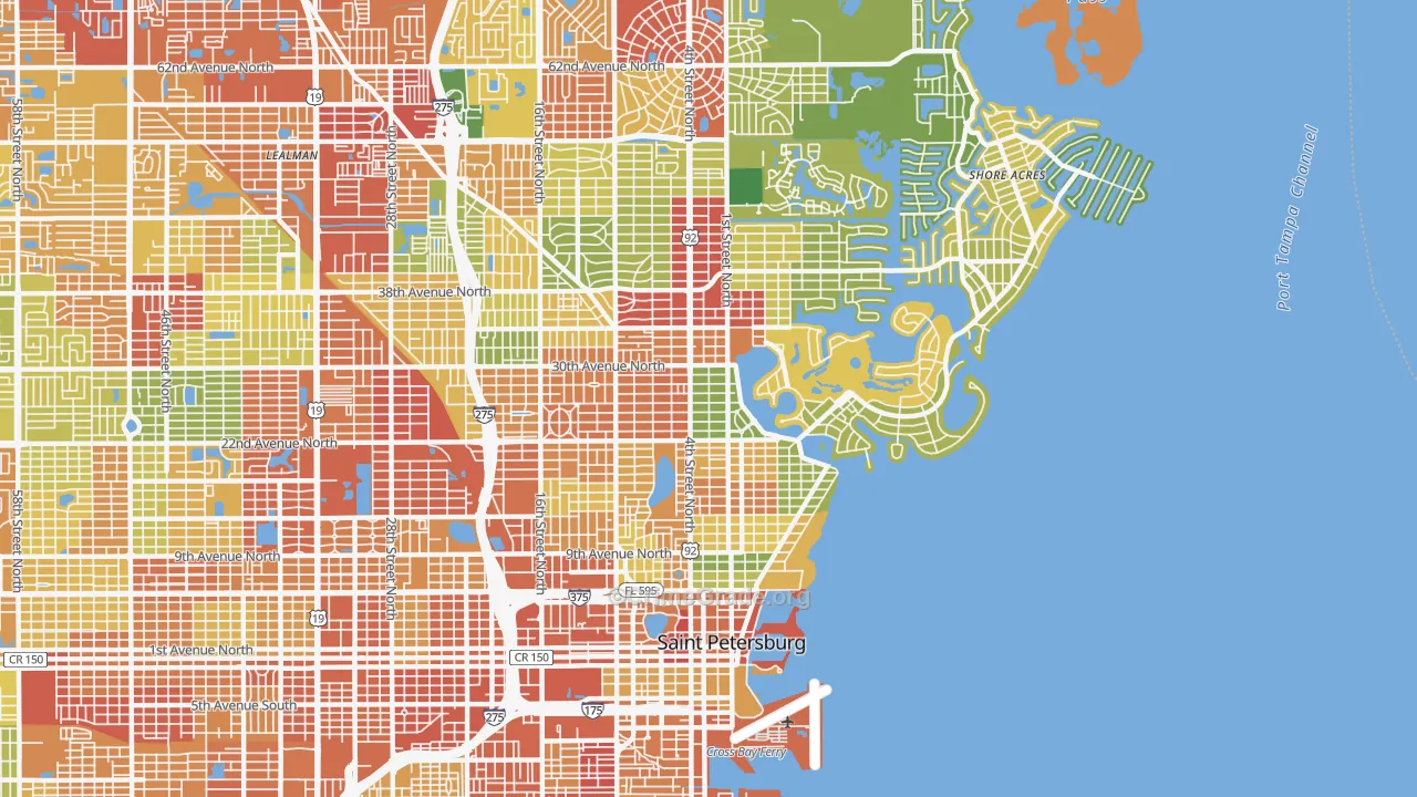33704, FL Map of Theft Rates