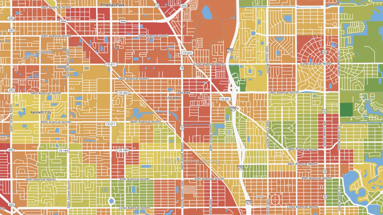 33714, FL Map of Theft Rates