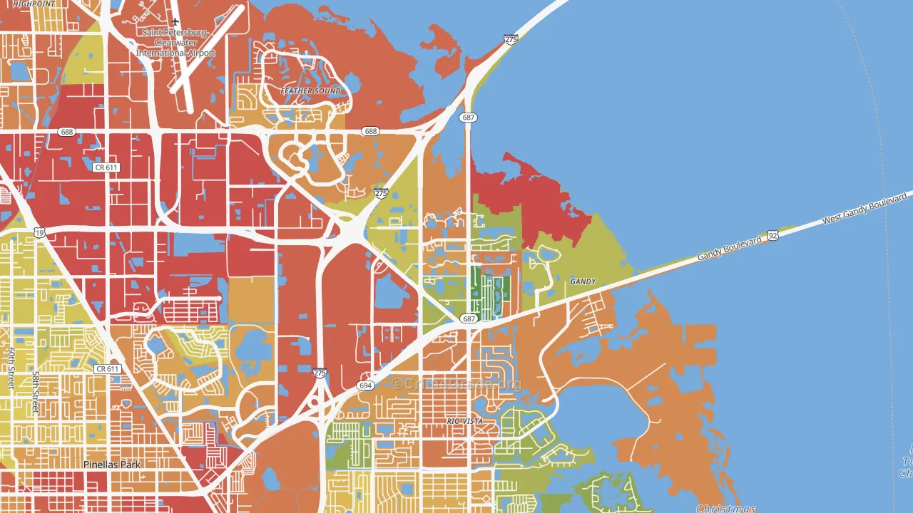 33716, FL Map of Theft Rates