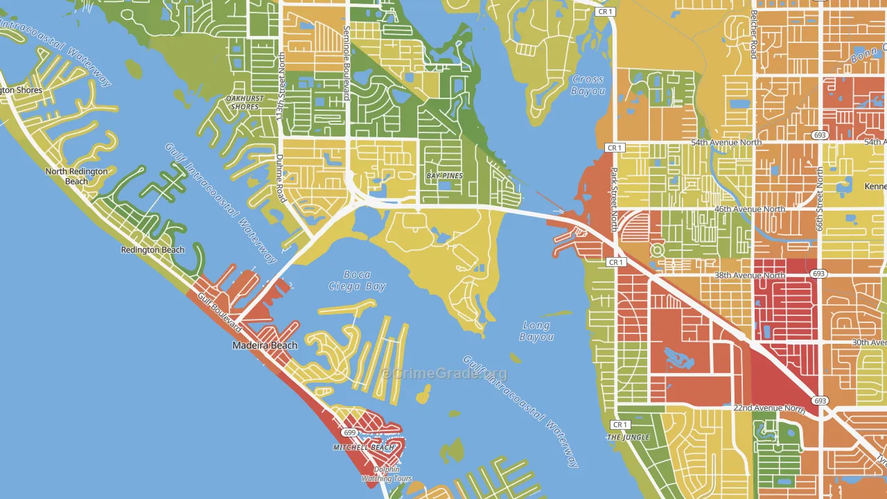 33744, FL Map of Theft Rates