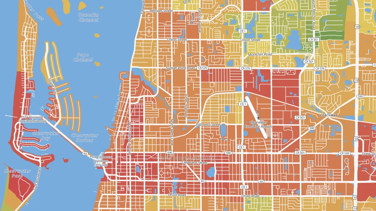 33755, FL Map of Theft Rates
