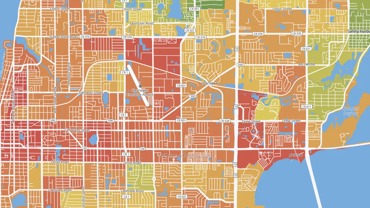 33765, FL Map of Theft Rates