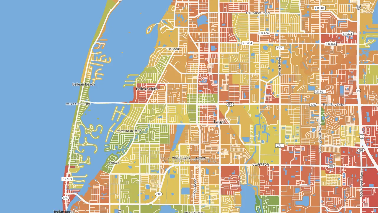 33770, FL Map of Theft Rates