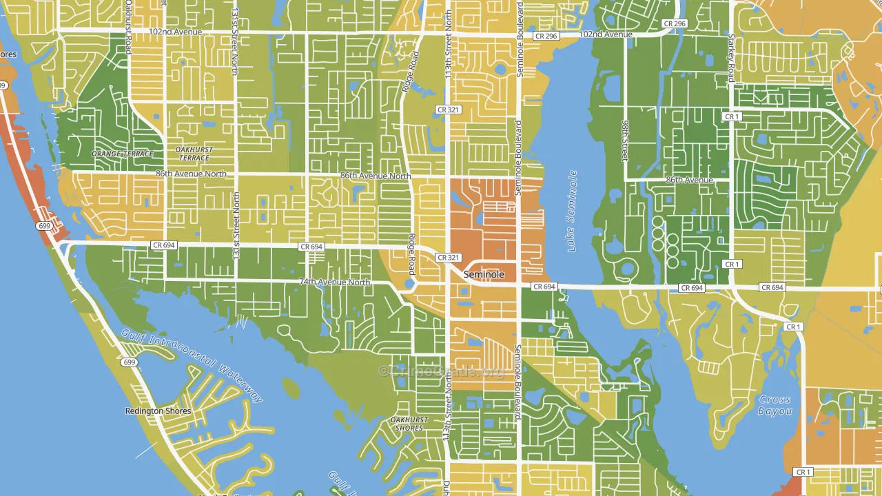 33772, FL Map of Theft Rates