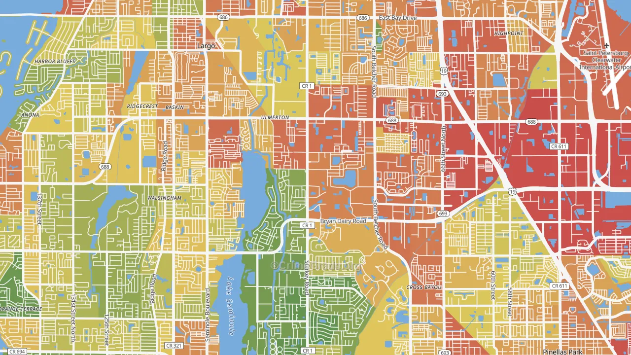 33773, FL Map of Theft Rates