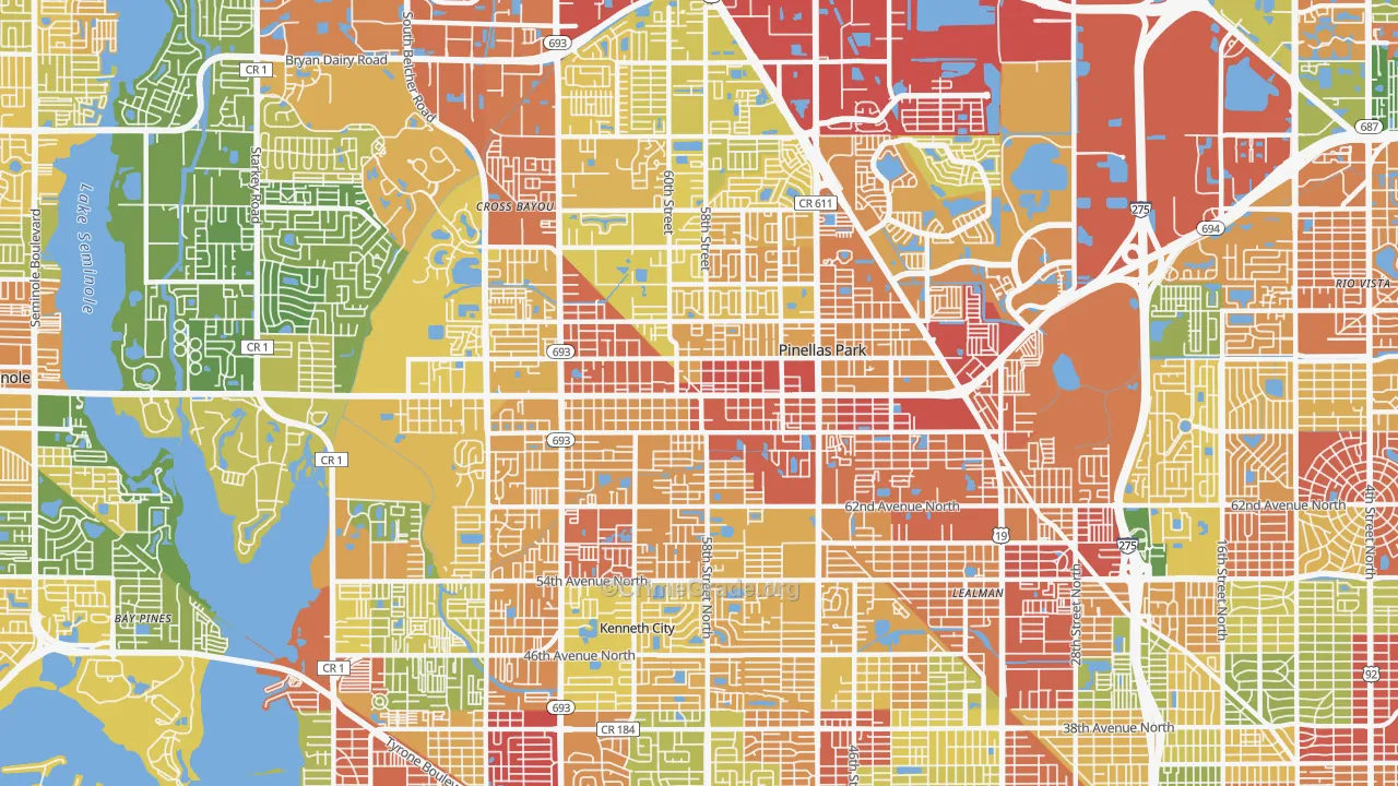 33781, FL Map of Theft Rates