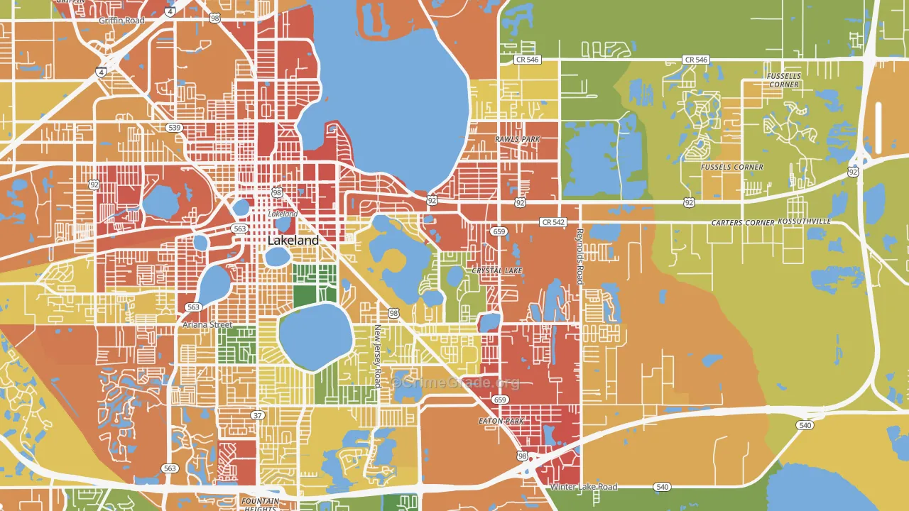 33801, FL Map of Theft Rates