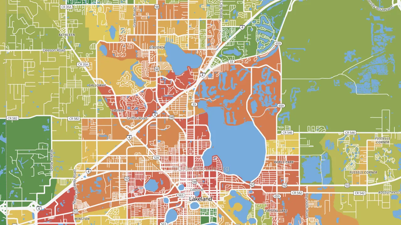 33805, FL Map of Theft Rates