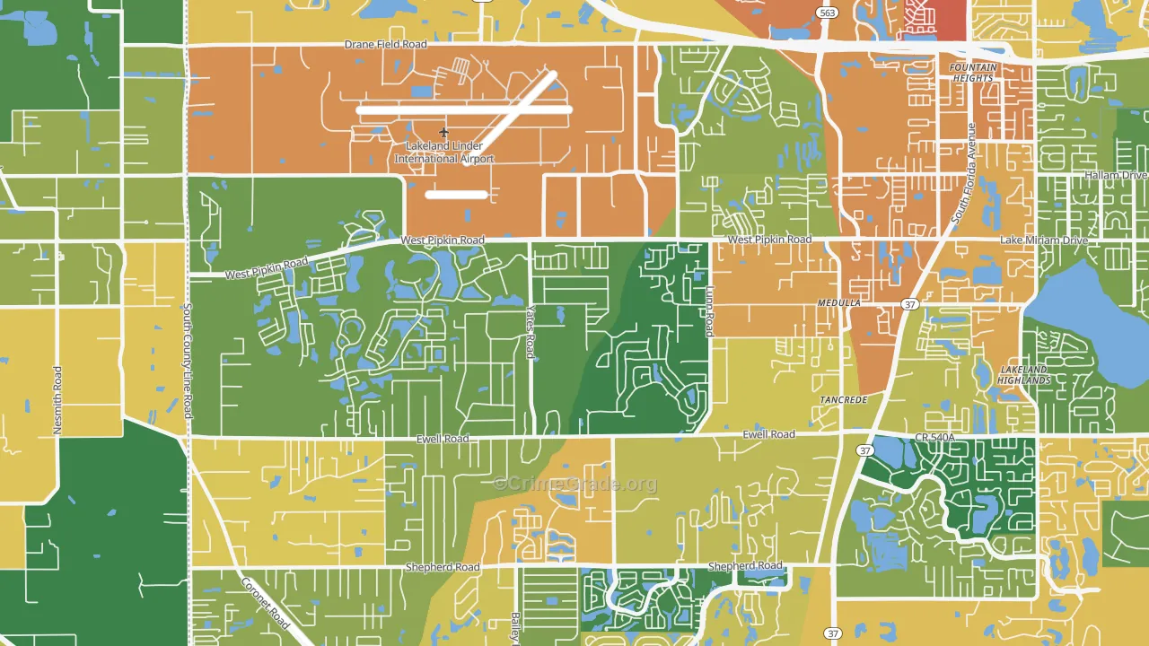 33811, FL Map of Theft Rates