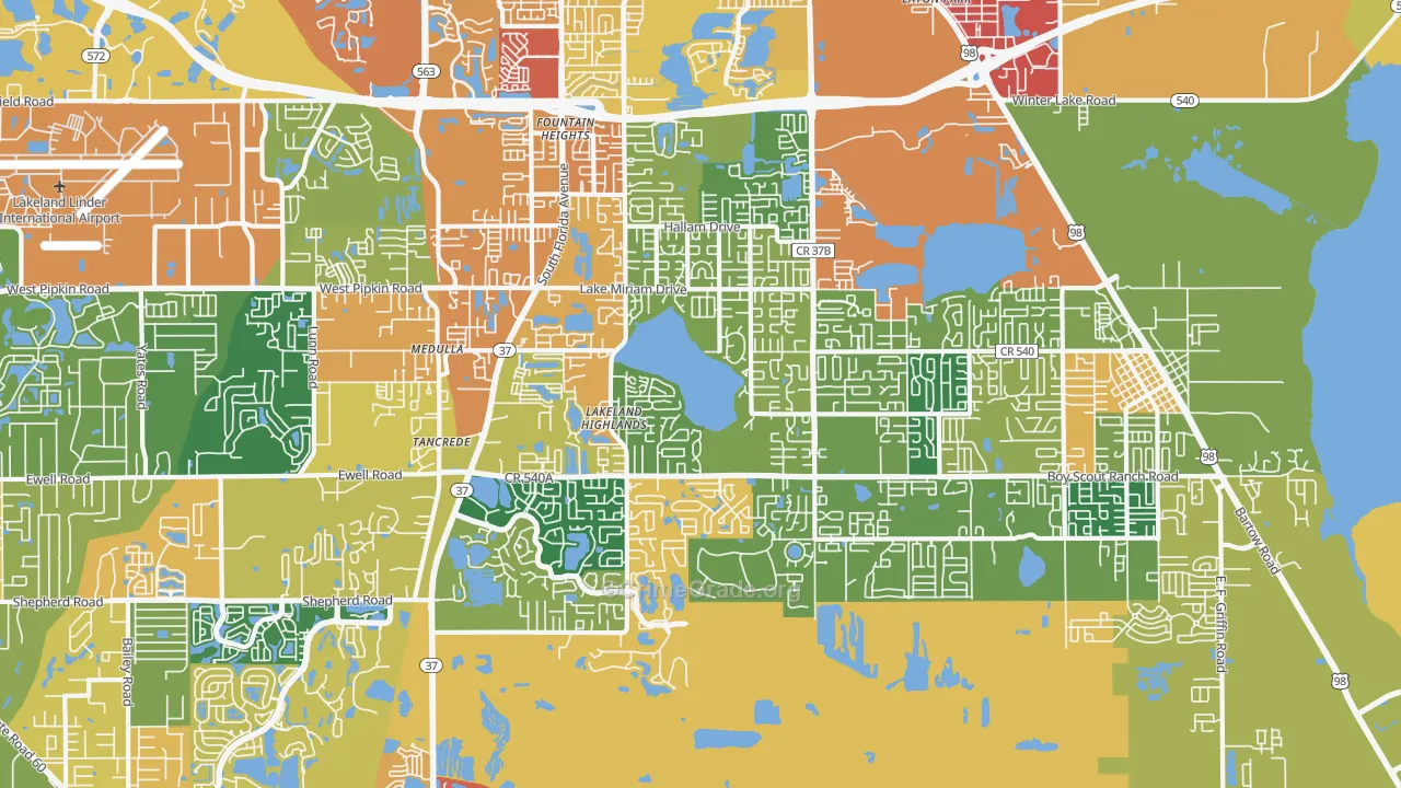 33813, FL Map of Theft Rates