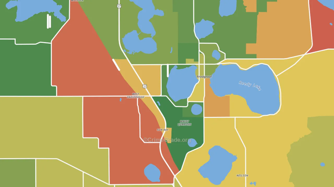 33843, FL Map of Theft Rates