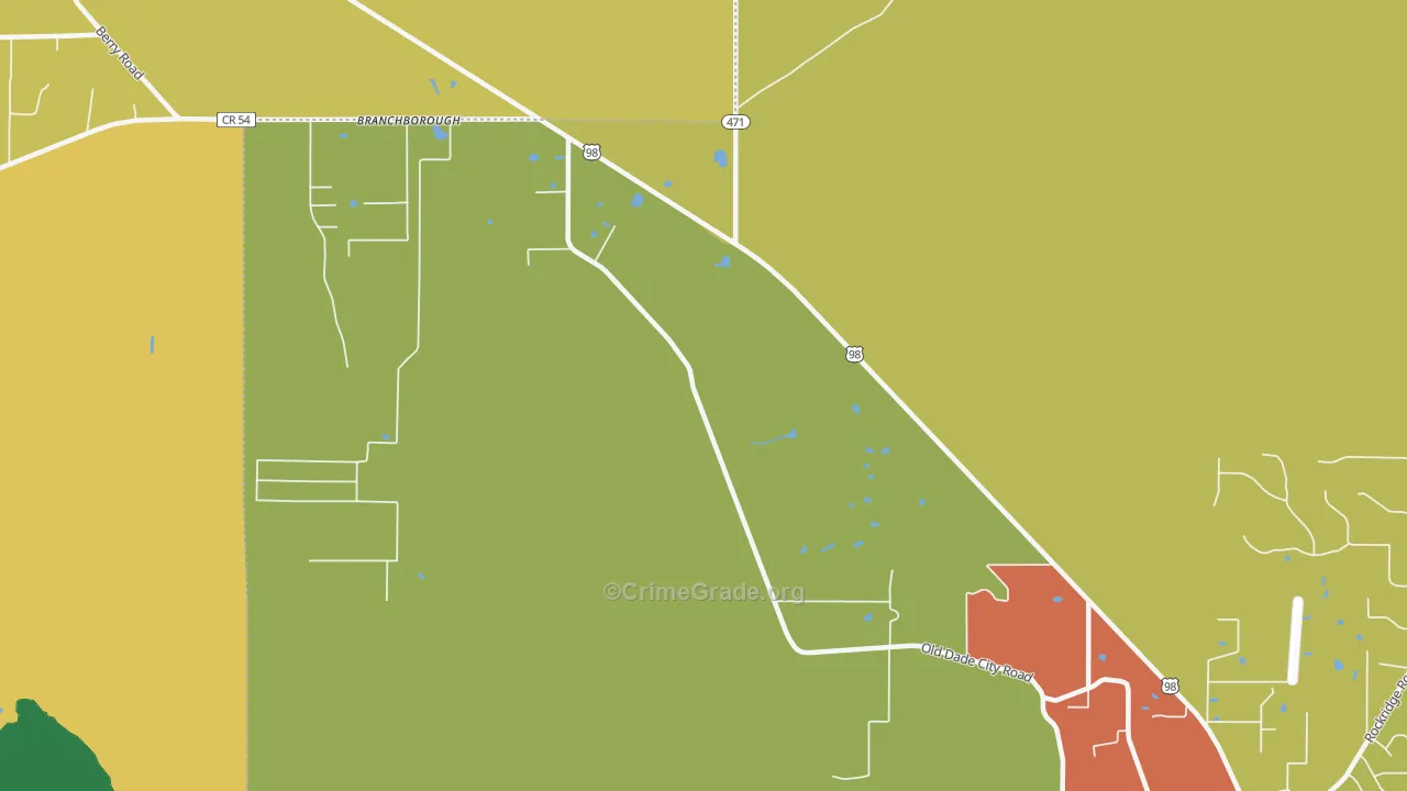 33849, FL Map of Theft Rates