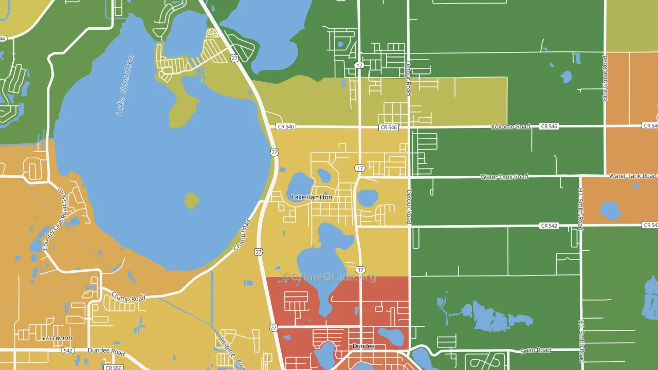 33851, FL Map of Theft Rates