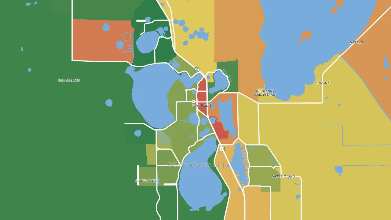 33852, FL Map of Theft Rates