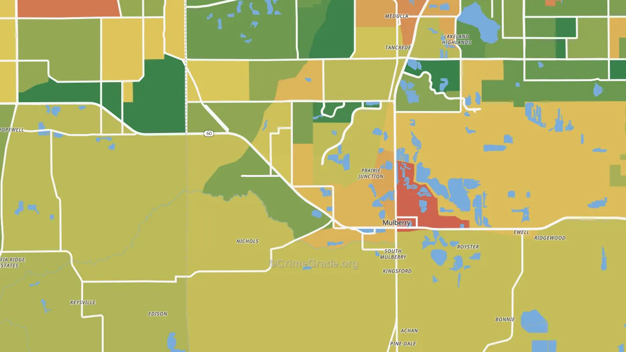 33860, FL Map of Theft Rates