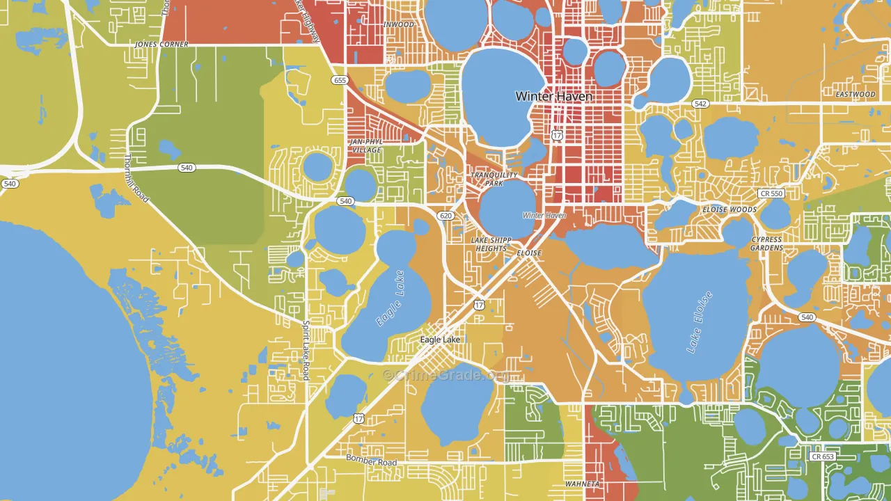 33880, FL Map of Theft Rates