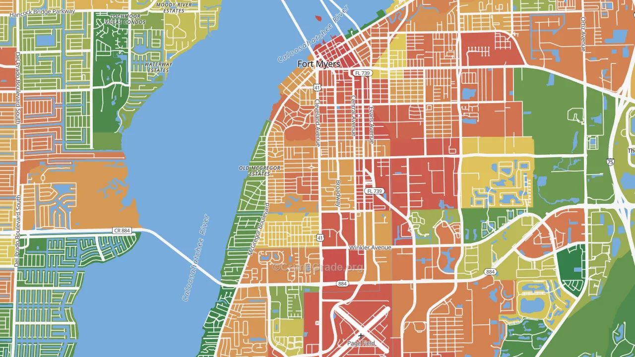 33901, FL Map of Theft Rates
