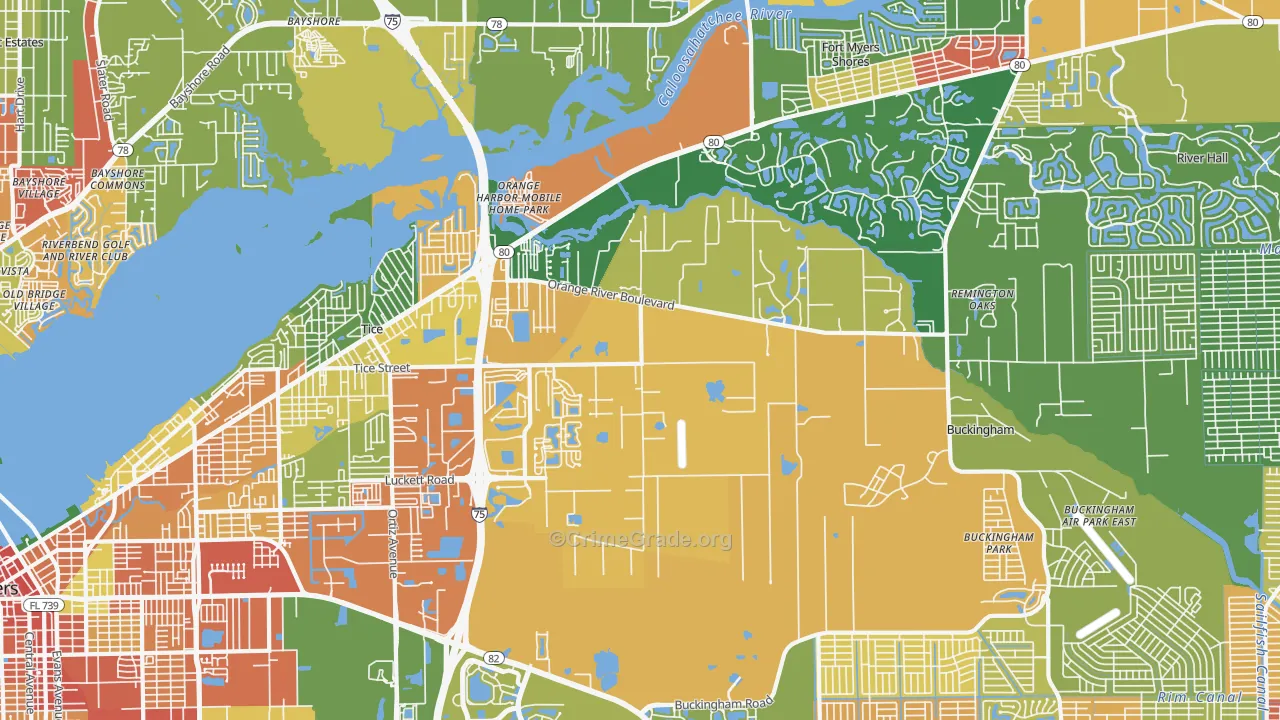 33905, FL Map of Theft Rates