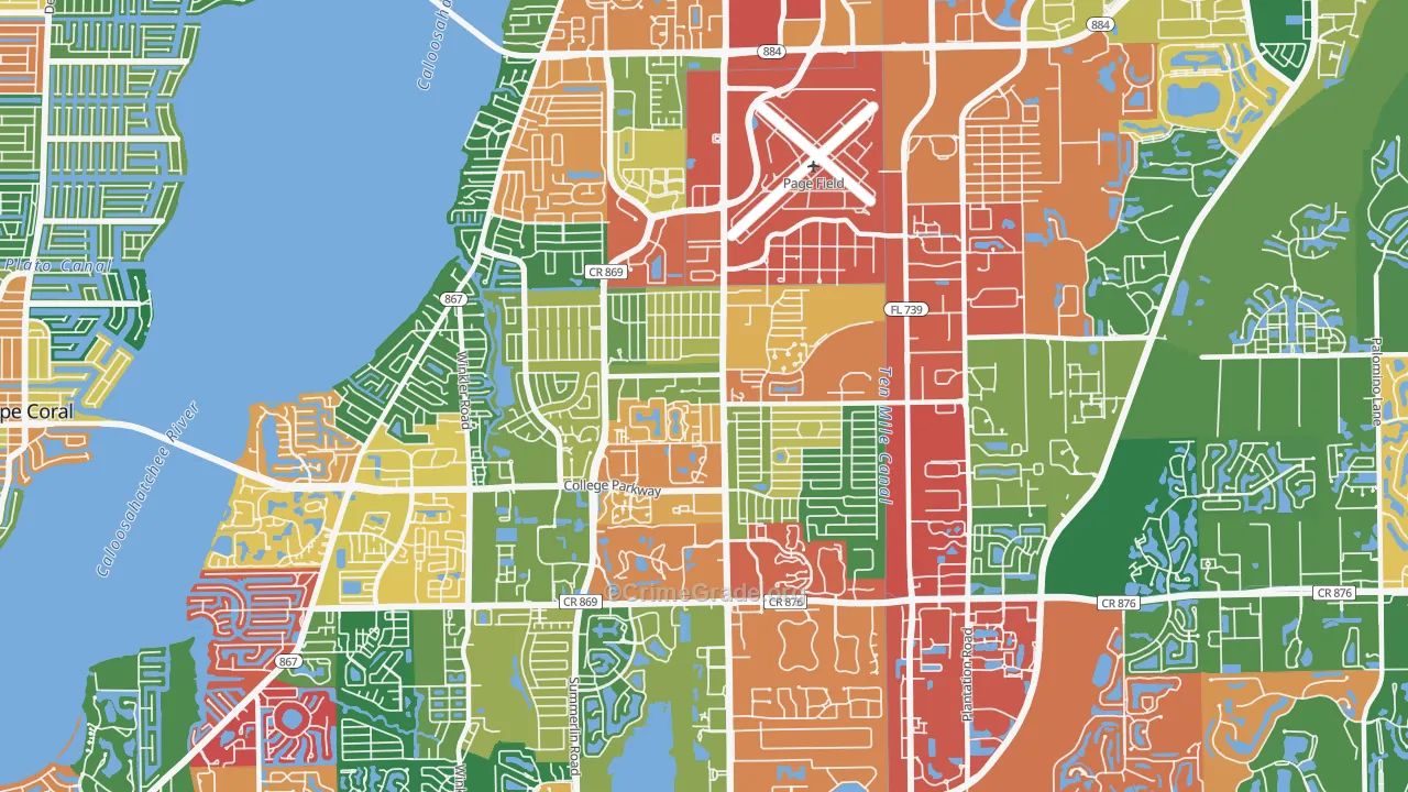 33907, FL Map of Theft Rates
