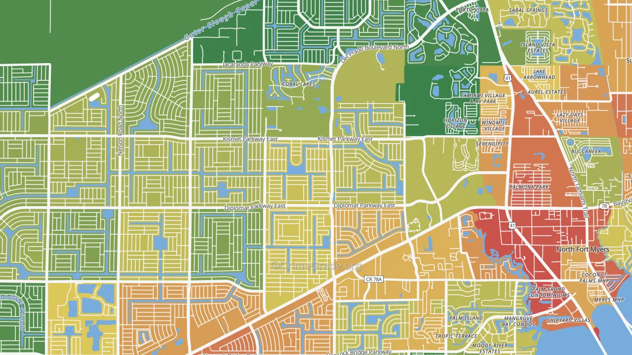 33909, FL Map of Theft Rates