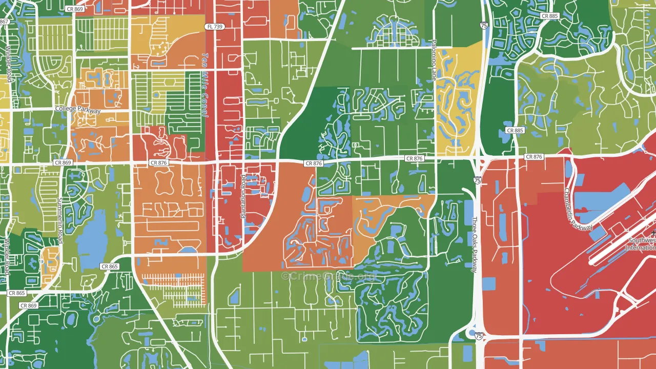33912, FL Map of Theft Rates
