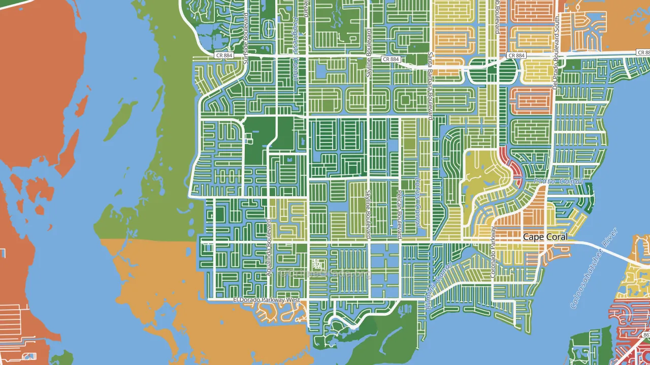 33914, FL Map of Theft Rates