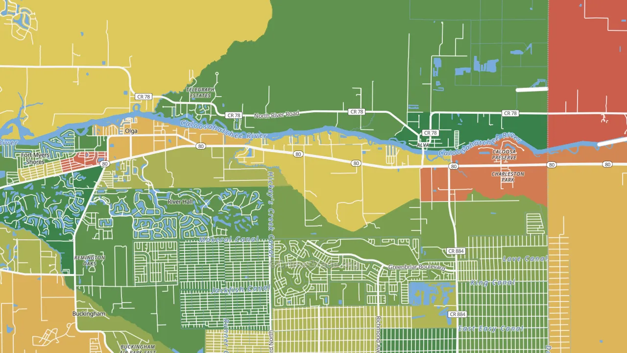 33920, FL Map of Theft Rates