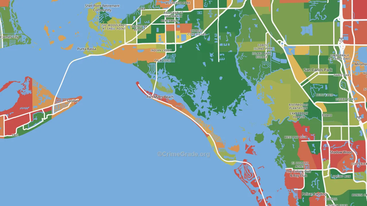 33931, FL Map of Theft Rates