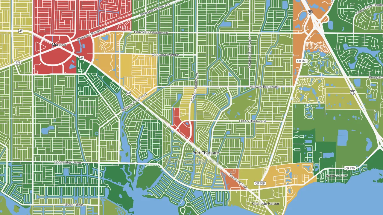 33952, FL Map of Theft Rates