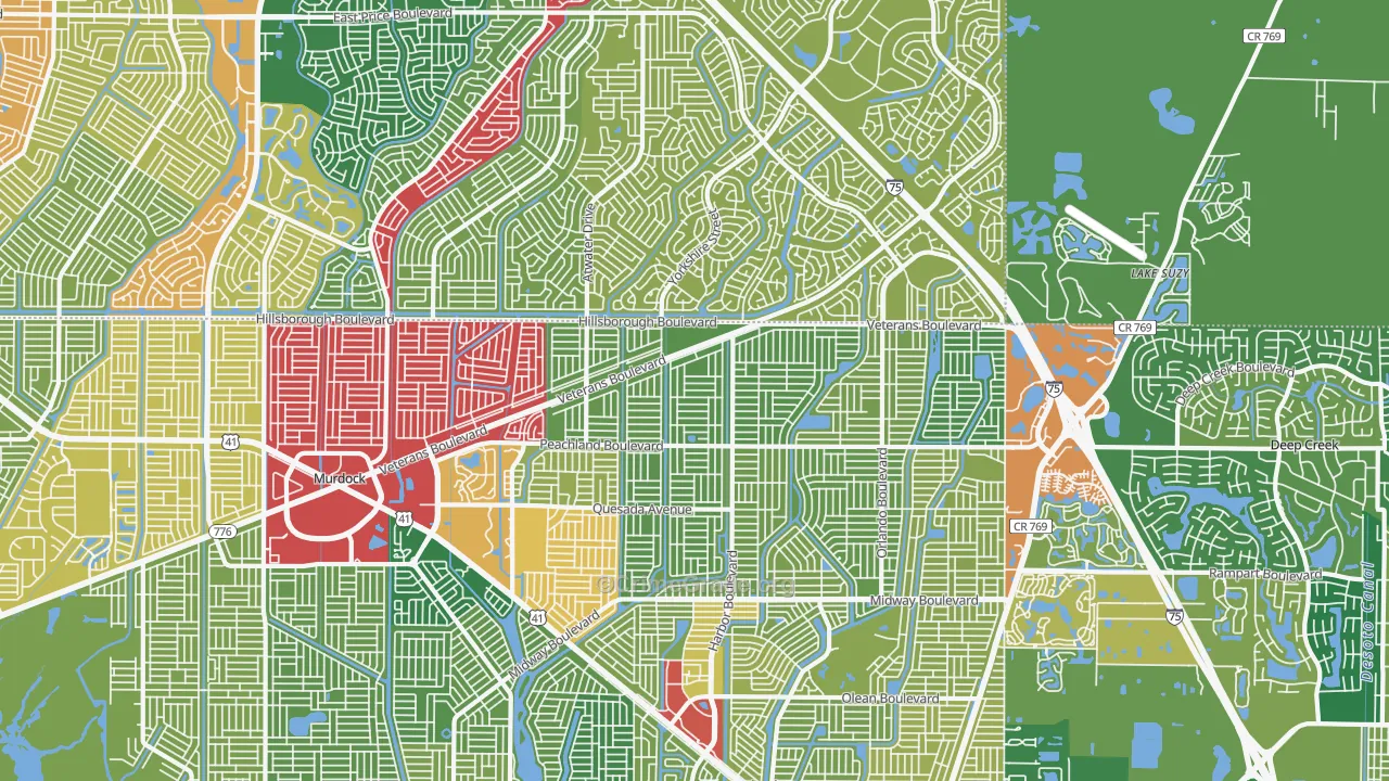 33954, FL Map of Theft Rates
