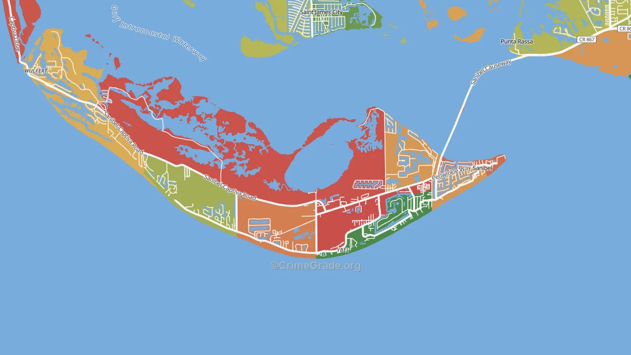 33957, FL Map of Theft Rates