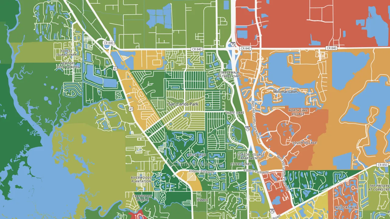 33967, FL Map of Theft Rates