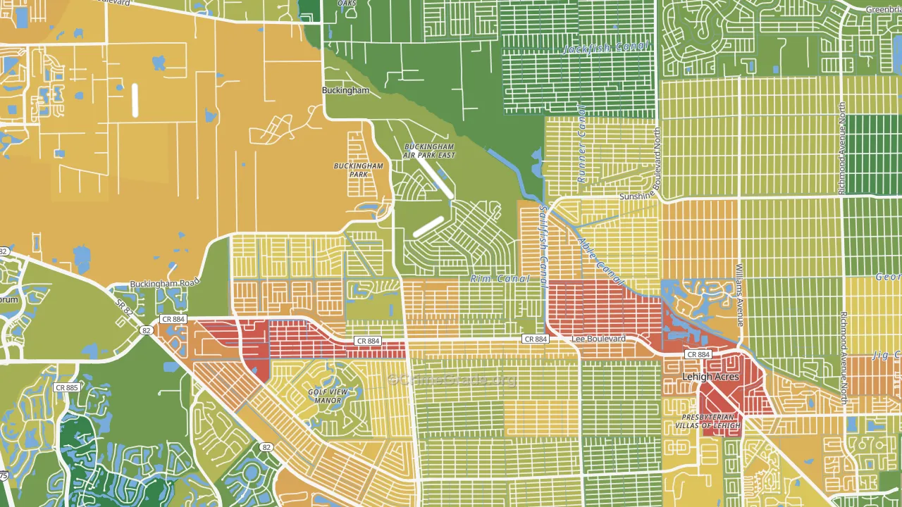 33971, FL Map of Theft Rates